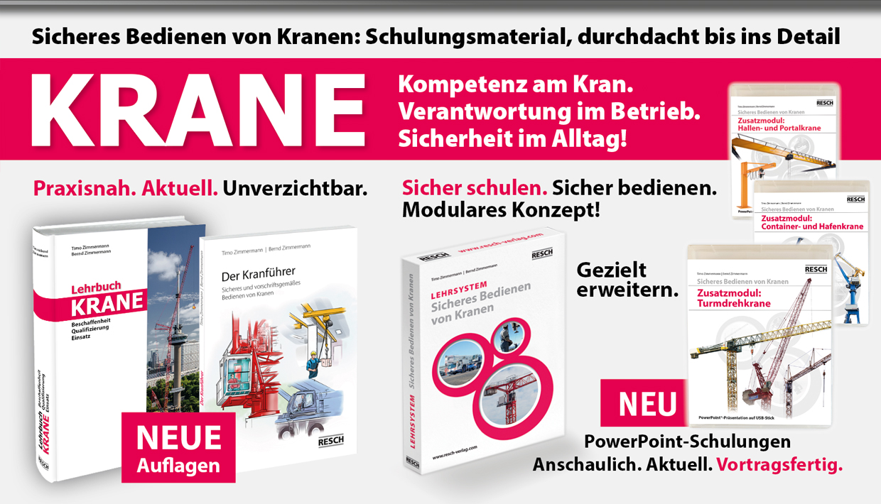 Staplerschein, Staplerfahrer, Kranführer, Kranschein, Lehrbuch KRANE, Gabelstapler,Geräteführer, Ausbilder